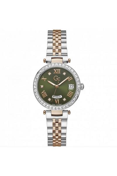 Gc Green Gc Flair Crystal Stainless Steel Luxury Analogue Watch - Z01010L9Mf