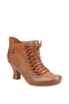 Hush Puppies Tan 'Vivianna' Leather Ankle Boots