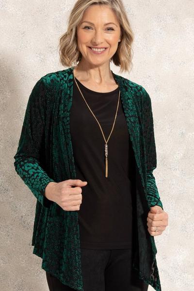 Anna Rose Green Two Piece Top With Necklace