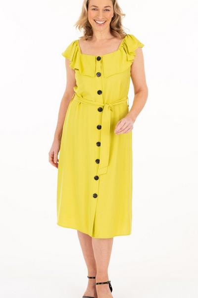Klass. Button Through Midi Dress
