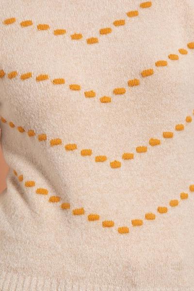 Klass. Beige Stitch Knitted Top