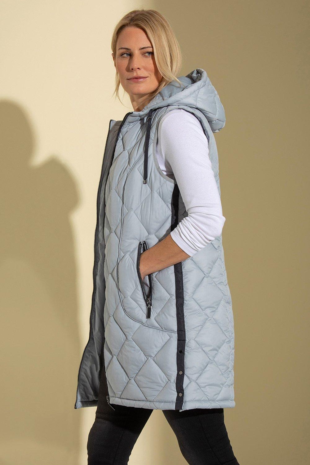 Klass Hooded Longline Quilted Gilet Debenhams