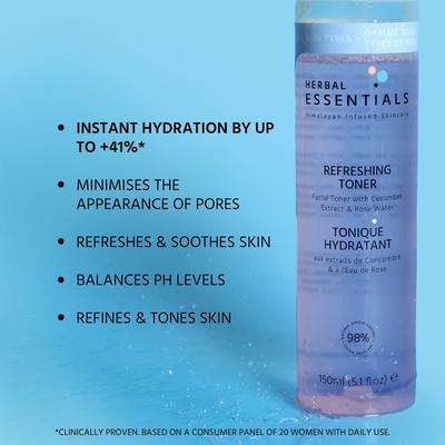 Herbal Essentials White Refreshing Toner With Cucumber Extract & Rose Water 150 ml
