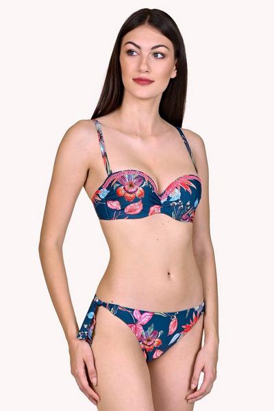 Lisca Blue 'Jamaica' Floral Tie-Side Bikini Bottoms