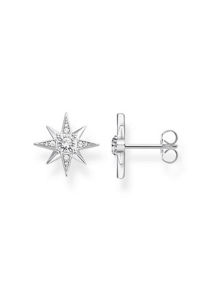 THOMAS SABO Jewellery White Zirconia Magic Stars Studs Sterling Silver Earrings - H2081-051-14