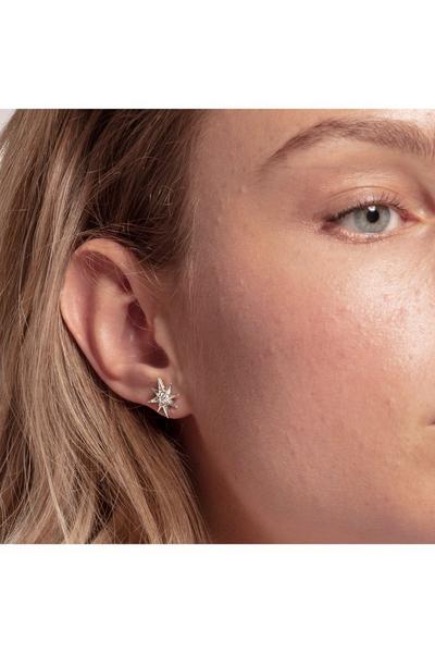 THOMAS SABO Jewellery White Zirconia Magic Stars Studs Sterling Silver Earrings - H2081-051-14