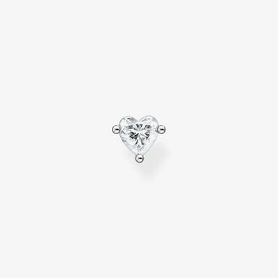 THOMAS SABO Jewellery Silver 'Single Heart' Sterling Silver Earring - H2234-051-14