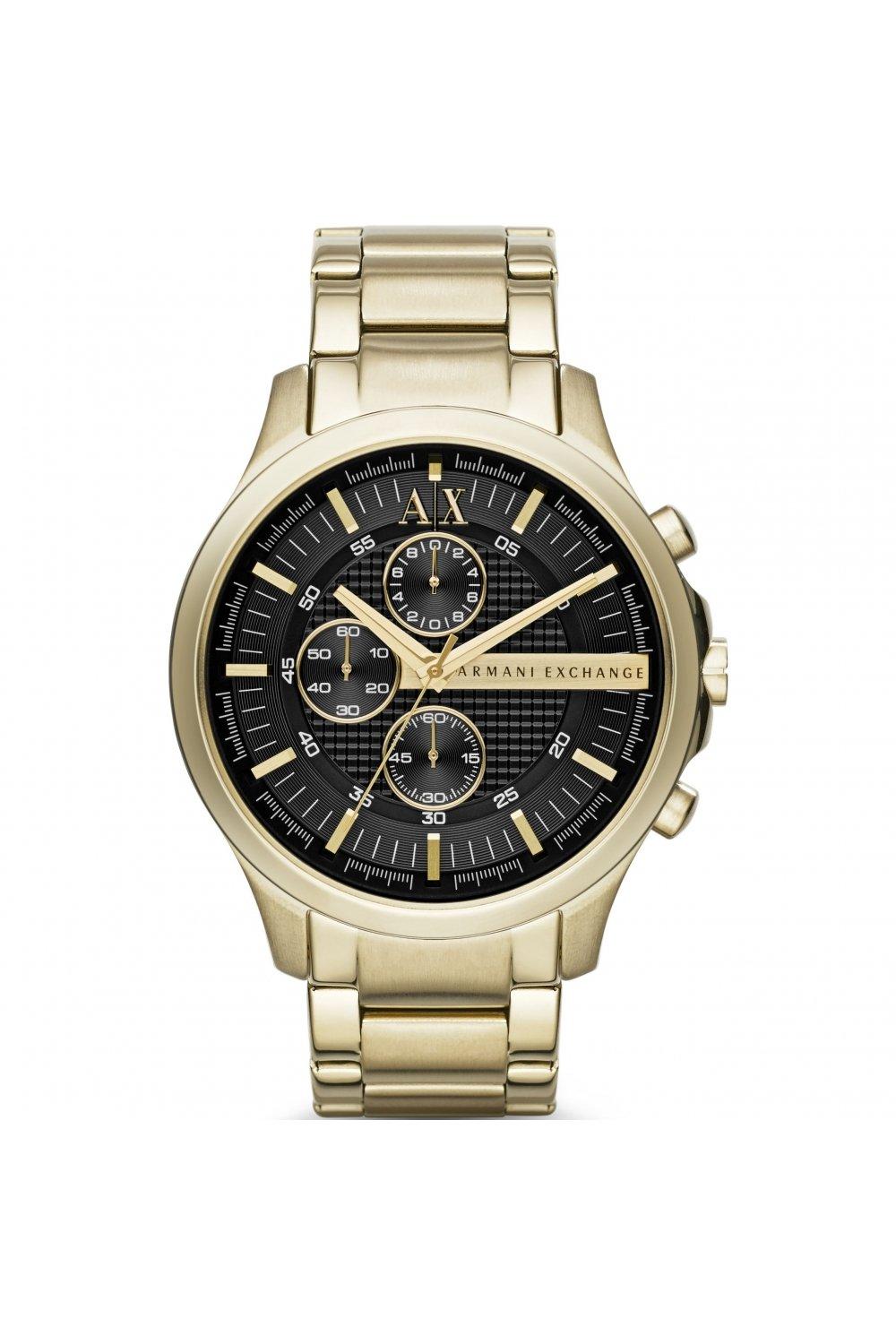 armani exchange golden watch