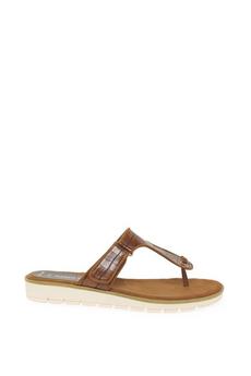 Marco Tozzi Brown 'Addicted' Toe Post Sandals