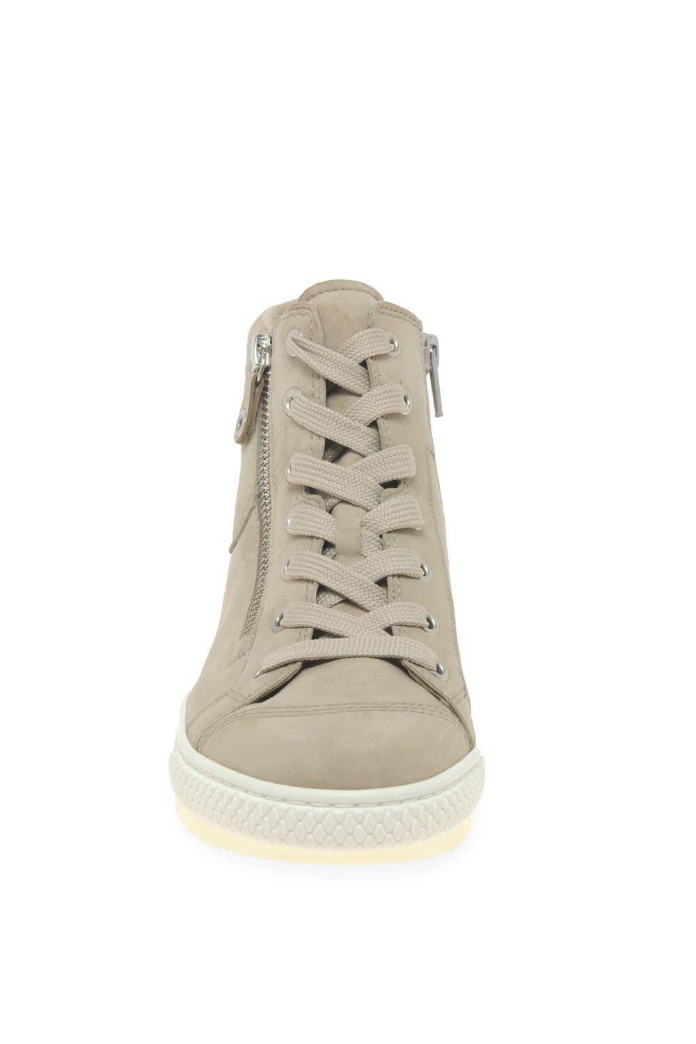 bulner high top leather trainers