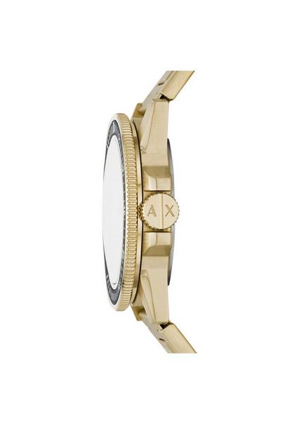 Armani Exchange Gold Stainless Steel Fashion Analogue Quartz Watch - Ax1854