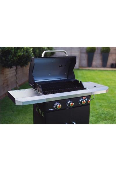 Landmann Black Rexon MCS Cook 3.1 Burner Gas BBQ With Recessed Side Burner