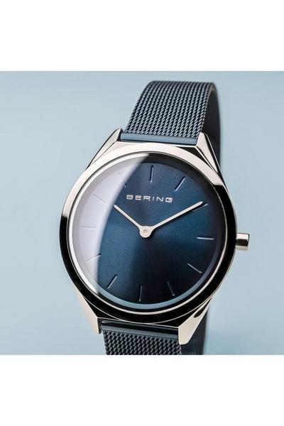 Bering Blue Ultra Slim Stainless Steel Classic Analogue Quartz Watch - 17031-307