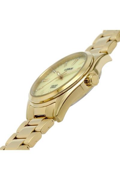 Lorus Gold Solar Stainless Steel Classic Analogue Solar Watch - Ry508Ax9