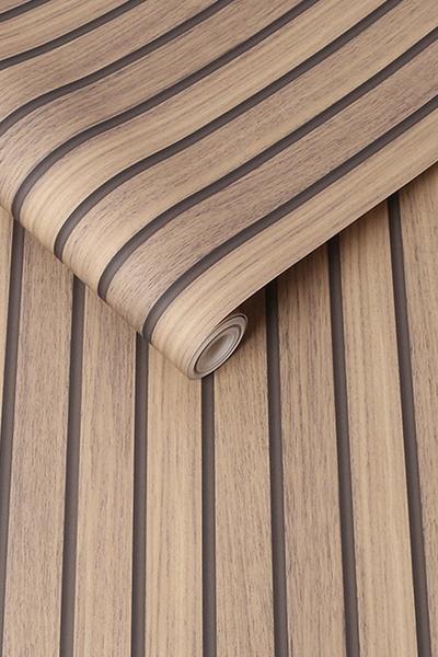 Fresco Brown Wooden Slats Natural Wood Wallpaper