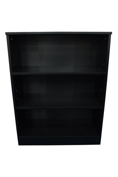 Watsons Black 2 Shelf Bookcase - Black