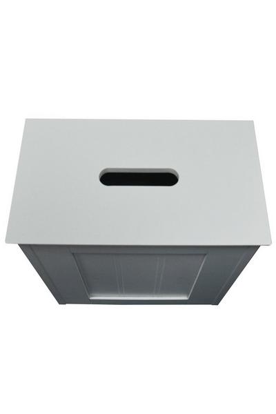 Watsons White Toilet Roll Store With Grooved Sides White