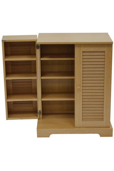 Watsons Brown 'Magellan' 315 Cd 204 Dvd Bluray Video Media Storage Cupboard Beech