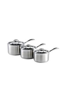 Dexam Supreme Cookware Silver Dexam 3 Piece Stainless Steel Saucepan Set