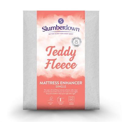 Slumberdown White Slumberdown Teddy Fleece Mattress Enhancer