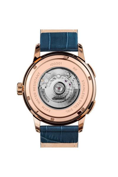 Ingersoll Blue The Regent Multifunction Pvd Rose Plating Classic Watch - I00301