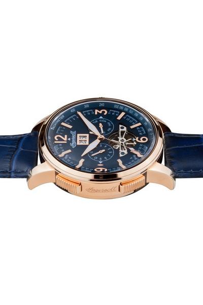 Ingersoll Blue The Regent Multifunction Pvd Rose Plating Classic Watch - I00301