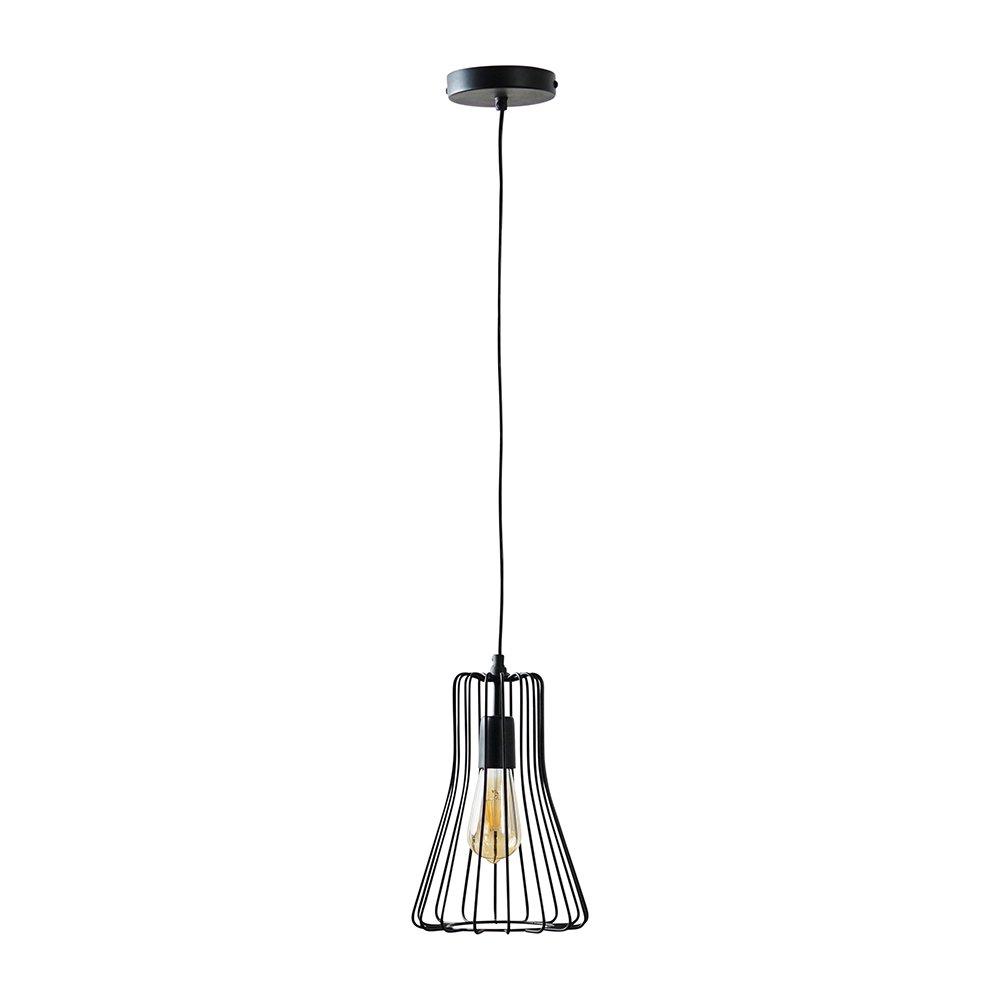 Lighting | Edmund Matt Black Ceiling Light Pendant | ValueLights