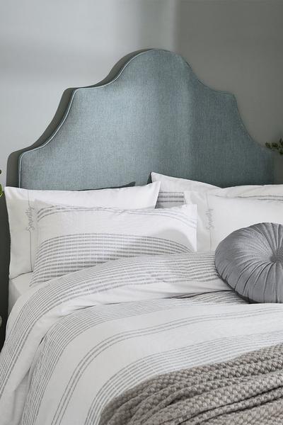 Katie Piper White 'Serenity Stripe' Cotton Duvet Set