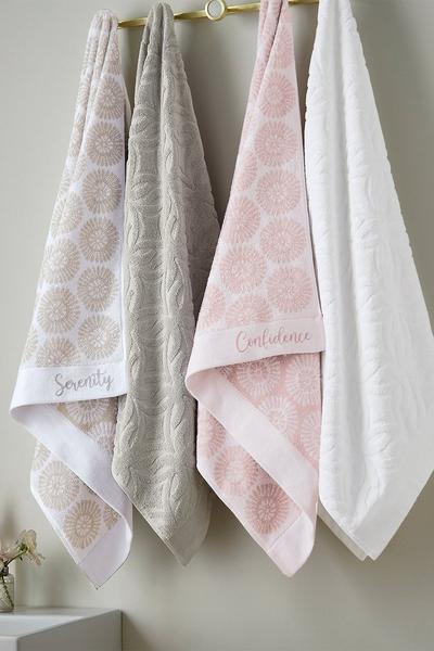 Katie Piper Pale Pink 'Confidence Floral Petal' Cotton Towels