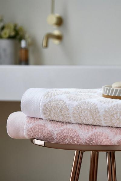 Katie Piper Pale Pink 'Confidence Floral Petal' Cotton Towels