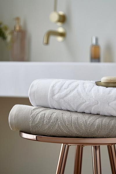 Katie Piper Grey 'Serenity Sculpted' Cotton Towels