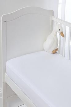 Clair De Lune White 'Anti-Allergy' Waterproof Terry Towelling Mattress Protector Cot Bed