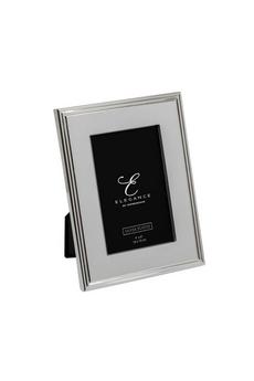 ELEGANCE Silver Silver Plated Rib Edge Frame Gift Boxed 4'' x 6''