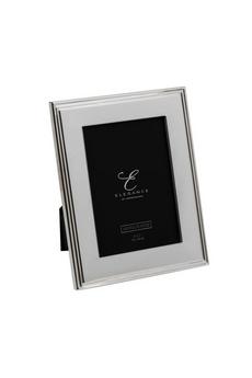 ELEGANCE Silver Silver Plated Rib Edge Frame Gift Boxed 5'' x 7''