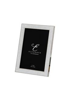 ELEGANCE Silver Nickel & Mother of Pearl Frame Gift Box 4'' x 6''
