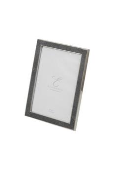 ELEGANCE Grey Nickel Plated Grey Faux Shagreen Frame 5'' x 7''
