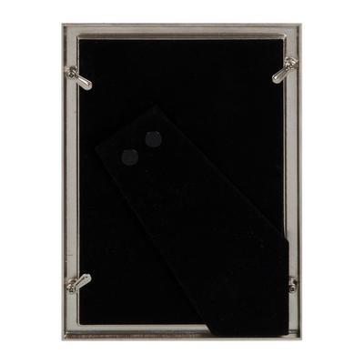 ELEGANCE Grey Nickel Plated Grey Faux Shagreen Frame 5'' x 7''