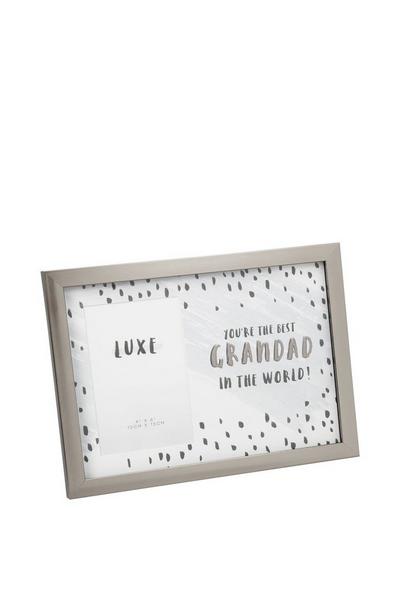 Hotchpotch Mid Grey Luxe Birthday Photo Frame 4" x 6" - Grandad