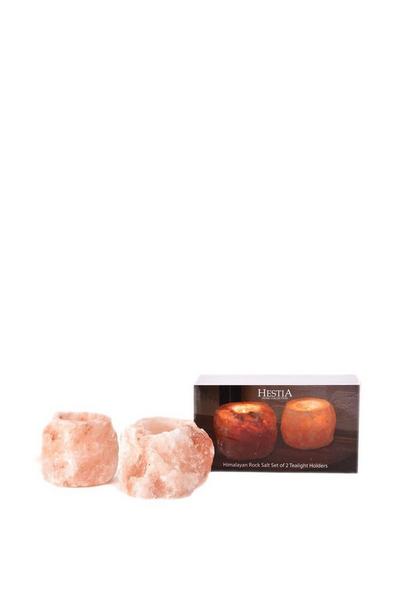 Hestia Pink Himalayan Rock Salt Set of 2 Assorted Tealights