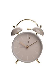 WILLIAM WIDDOP Grey Double Bell Alarm Clock