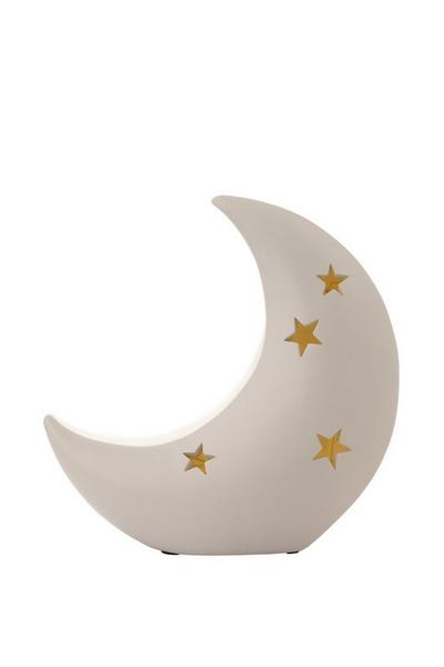 Bambino by Juliana White Moon Shaped Resin Night Light "Love you to the Moon"