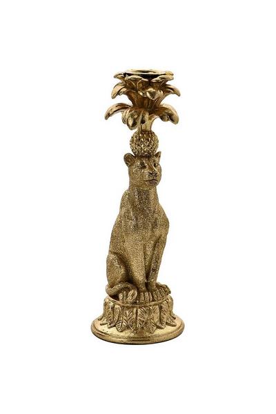 Hestia Gold Leopard Taper Candle Holder