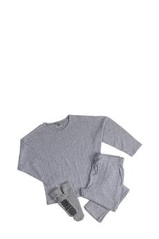 Totes Grey Brushed Jersey Loungewear & Sock Set