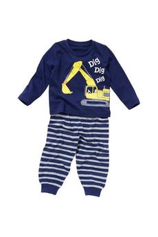 Lullaby Navy Boys Digger Pyjama Set