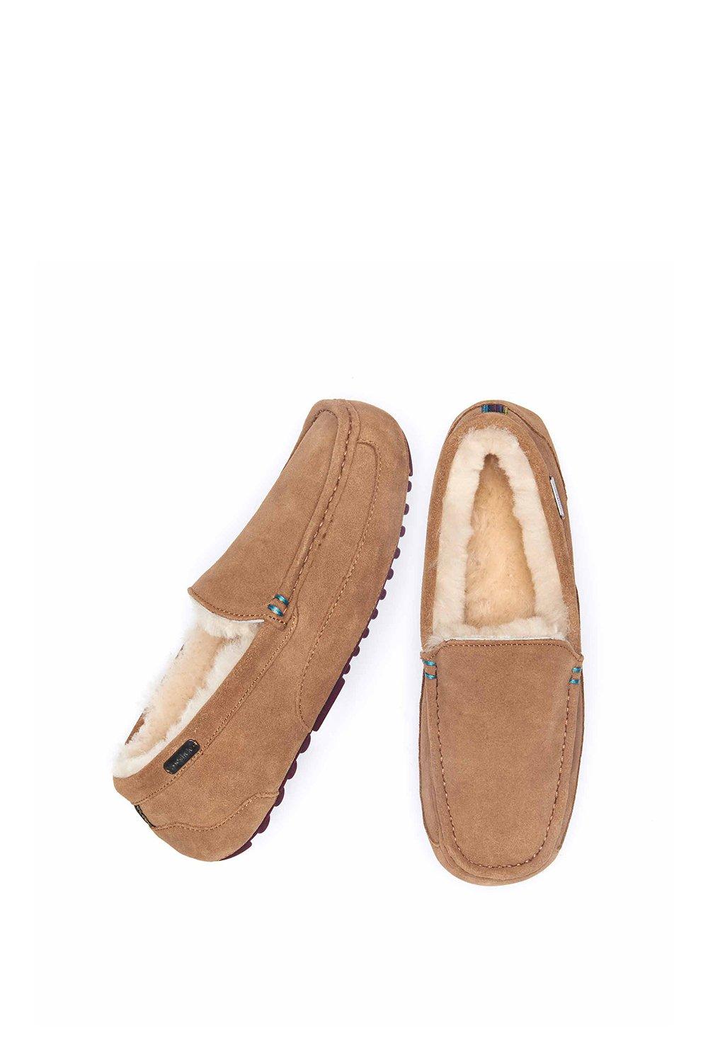 Moshulu 'Dishley' Men's Sheepskin Moccasin Slippers | Debenhams