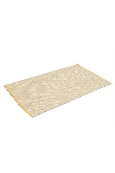 Country Club Bronze Rug Full Diamond Ochre 70 x 130cm