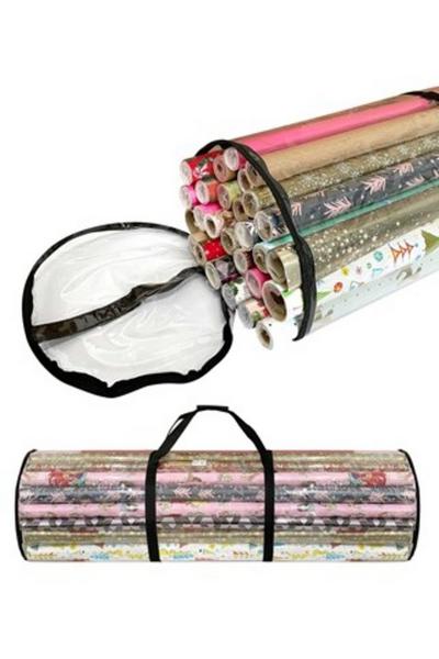 Country Club Clear Xmas Wrap Storage Tube Clear