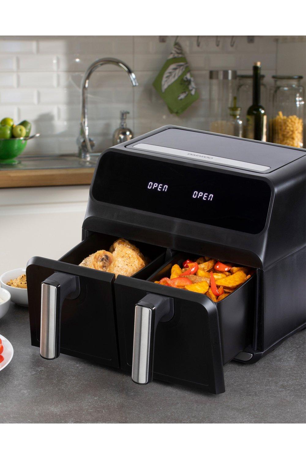 Fryers | Dual Drawer Air Fryer 8 Litre Double Basket With 8 Functions ...