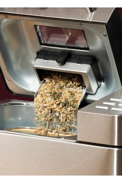 Hairy Bikers Metallic Silver Digital Bread Maker With Seed and Fruit Dispenser 1kg Loaf Gluten Free
