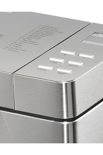 Hairy Bikers Metallic Silver Digital Bread Maker With Seed and Fruit Dispenser 1kg Loaf Gluten Free